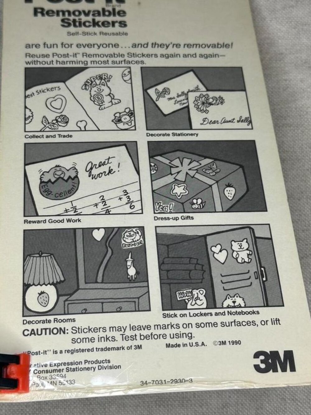 1990 Bugs Bunny Post-it Removeable Stickers 2 Sheets NOS Vintage 90's Deadstock - Picture 2 of 3